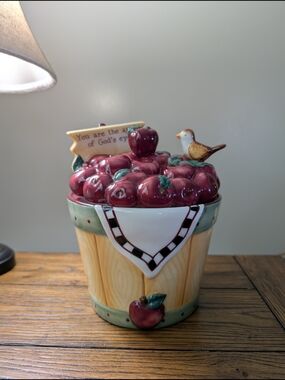 Dicksons Karla Dornacher "Apple of God's Eye" Vintage 2002 Ceramic Cookie Jar